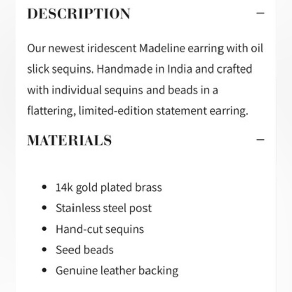 FINAL SALE Mignonne Gavigan Madeline Statement Oil Slick Earrings. - Picture 10 of 11